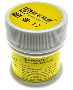 BGA паста Amaoe M9 (Sn98.5Ag1Cu0.5) 50 г в пластиковій ємності