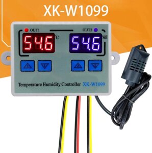 Контролер XK-W1099 температури 0 до +100 і вологості 220 В