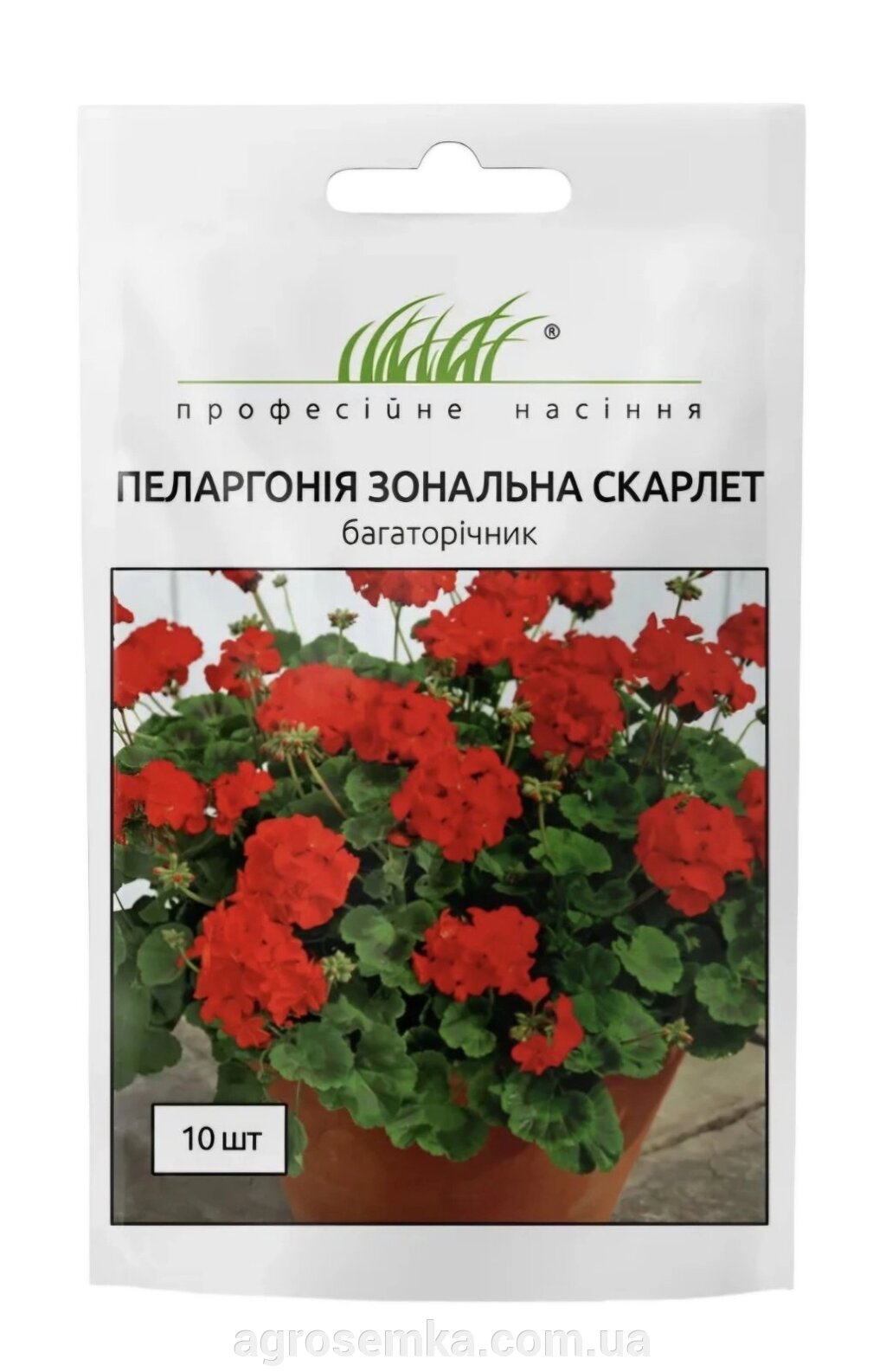 Пеларгонія зональна Скарлет 10шт / Hem Genetics від компанії AgroSemka - фото 1