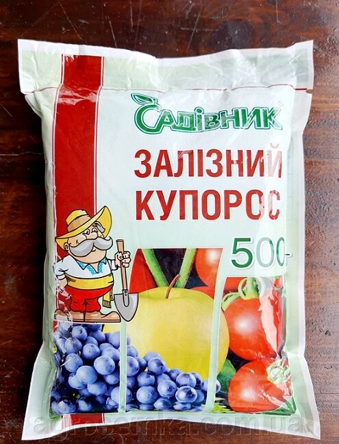 Залізний купорос Садівник, 500 г антисептик, фунгіцид від мохів, грибів, лишайників і гнилі від компанії AgroSemka - фото 1