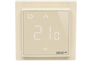Wi-fi сенсорний програмований регулятор для теплої підлоги DEVIreg Smart (сл. к) з датчиками підлоги і повітря