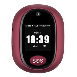 GPS трекер брелок 4G для дітей і літніх людей, з камерою, екраном, кнопкою SOS, аудіодзвінком, крокомером VJOYCAR RF-V45