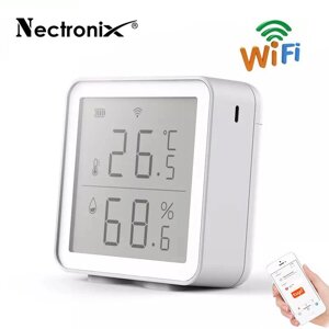 Wifi термометр гігрометр кімнатний з датчиком температури і вологості Nectronix TRD02-01A, додаток Tuya для Android