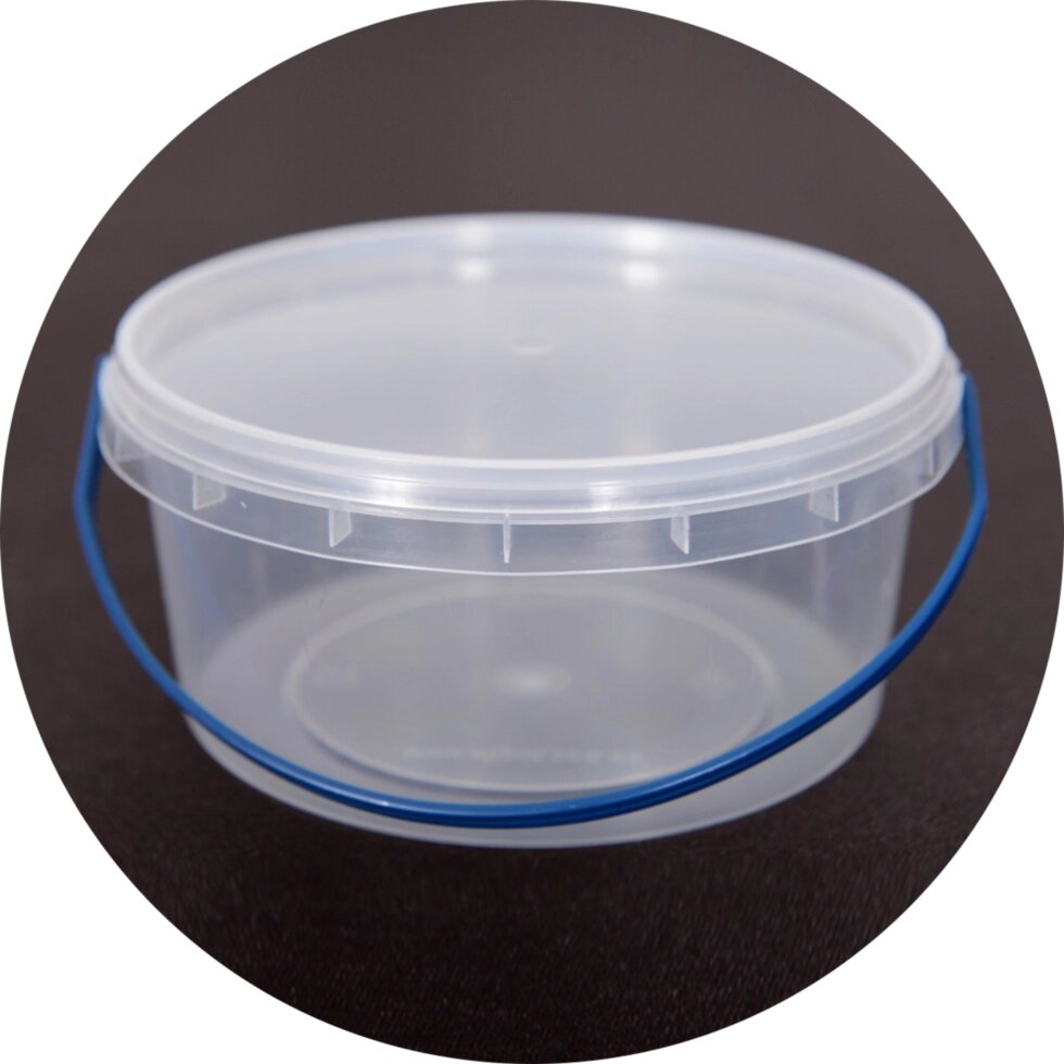 Відро пластикове 0.5 л. кругле, прозоре 129х60 мм від компанії Інтернет-магазин "VIDRO" - фото 1