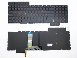 Клавіатура для ASUS GX700, GX700VO (RU + UA Black з підсвічуванням). Оригінал.