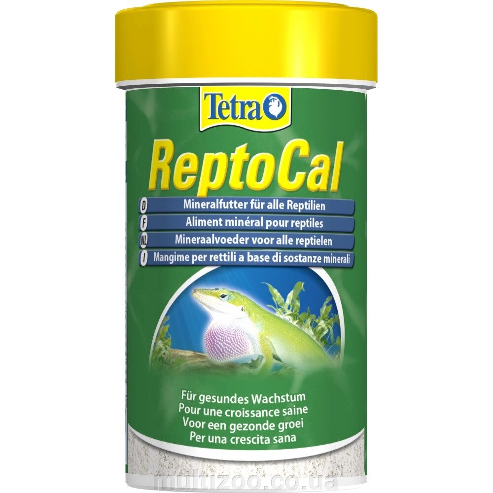 Tetra ReptoCal 100ml порошок-корм для рептилій від компанії Multizoo - зоотовари для тварин - фото 1