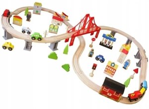 Дерев'яна залізнична калія + аксесуари 70 ел Cerlo