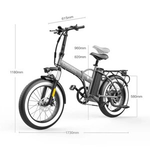 Електричний фетбайк COSWHEEL F1 EBIKE 750W-48V-10Ah 18650 Li-ion шини 20"/20"