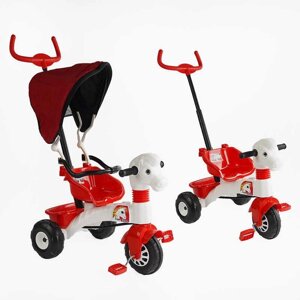 Велосипед триколісний з батьківською ручкою 07-139 Pilsan (1) світло, звук, корзинка, в пакеті