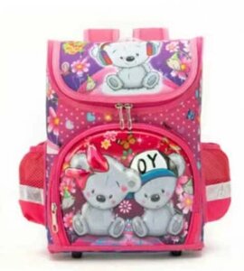 Рюкзак шкільний каркасний С 43560 (36) 3D принт, 1 відділення, 3 кармани, ортопедична спинка, в пакеті