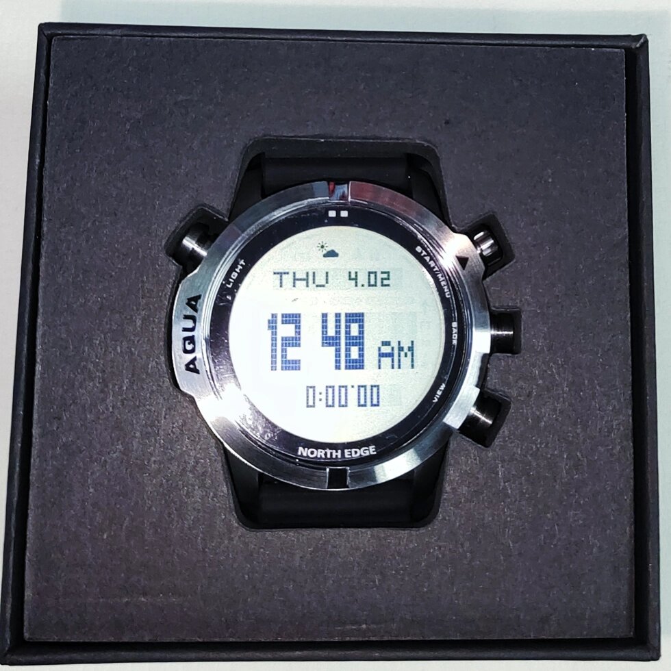Часы North Edge AQUA для дайвинга, подводной охоты и альпинизма с компасом, глубиномером 100 м ##от компании## Магазин Calipso dive shop - ##фото## 1