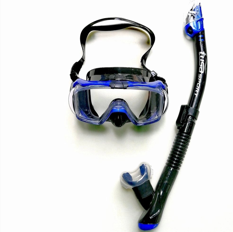 Набір для плавання TUSA (Японія)маска + суха трубка, чорно-синій металік - характеристики