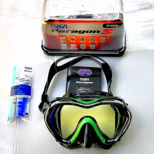 Маска TUSA Paragon S M1007 чорний силікон для плавання