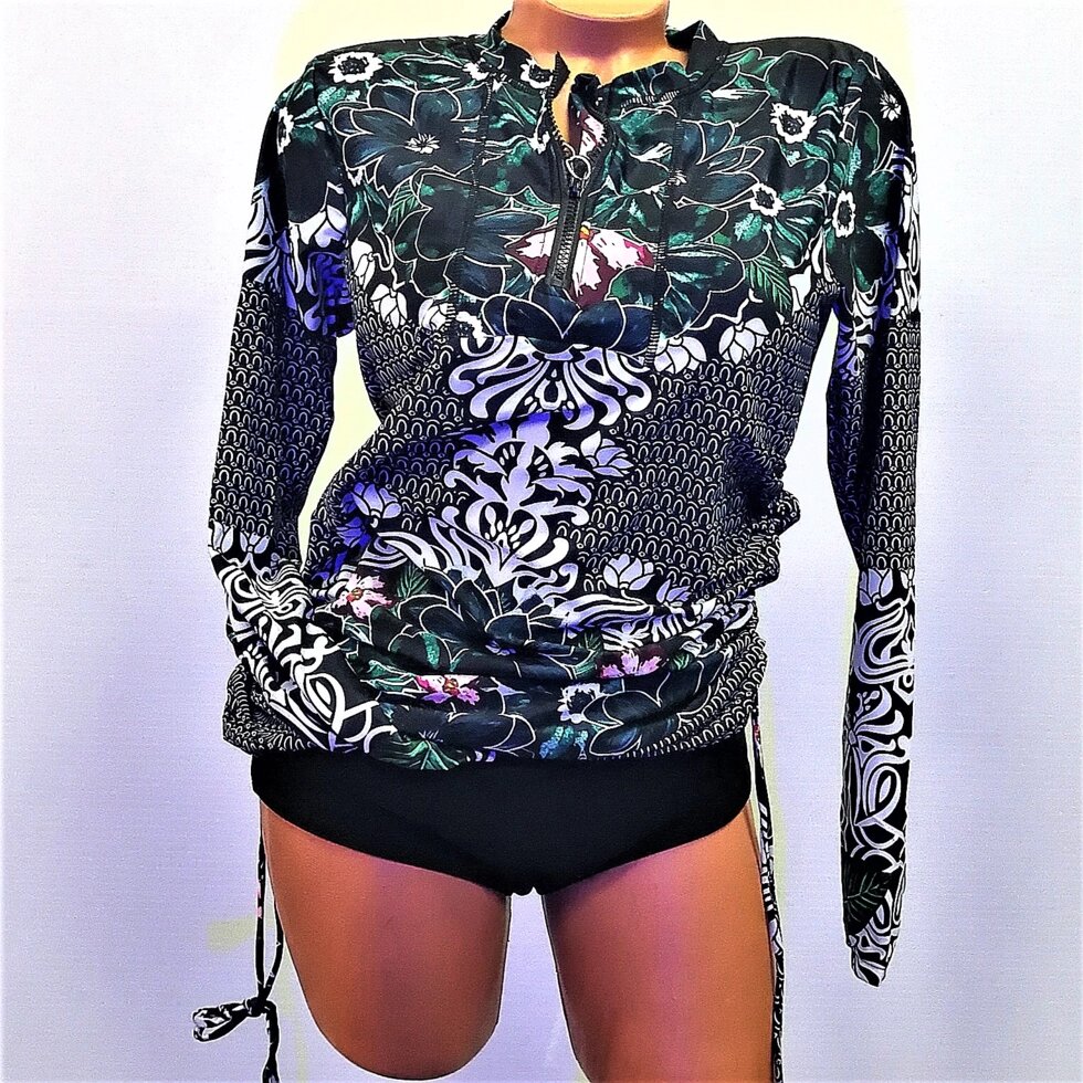 Жіночий купальний костюм Rashguard, костюм для серфінгу з двох предметів з довгими рукавами від компанії Магазин Calipso dive shop - фото 1