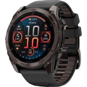 Garmin Fenix 8 51mm AMOLED Sapphire Carbon Gray DLC Titanium w. Black/Pebble Gray S. Band (010-02905-20/21/