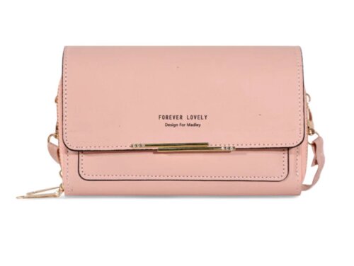 Жіночий гаманець-сумка 20х11х4 Рожева