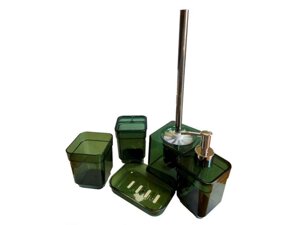 Набір аксесуарів CUBE (5 предметів), прозорий зелений ТМ Eco Fabric
