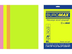 Набір кольорового паперу NEON, euromax, а4, 200арк. BM. 27215200E-99 тм buromax
