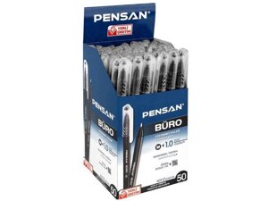 Ручка масляна чорний 1,0mm medium ТМ PENSAN BURO
