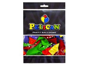 Кульки 12 (30 см) Happy Birthday (50шт/уп) 5-стор. горошок ТМ PELICAN
