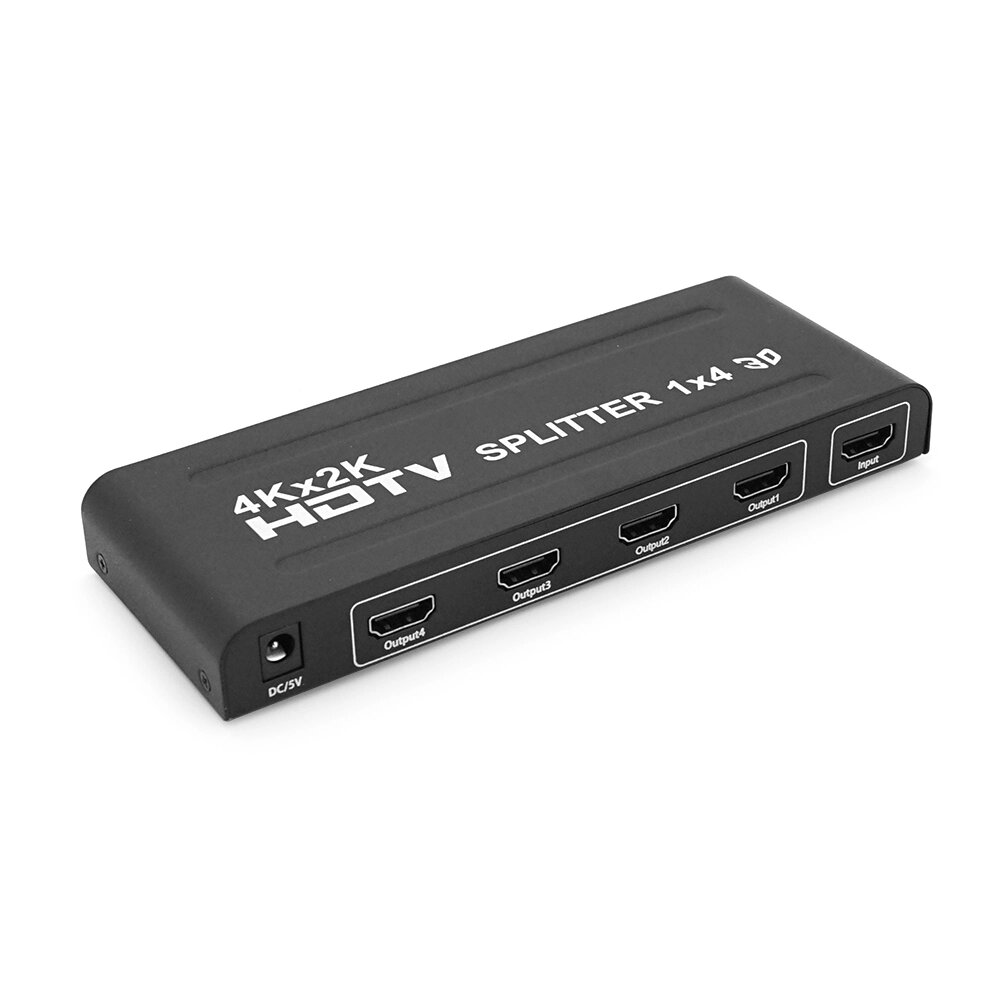 Активний HDMI сплітер 1=>4 порти, 3D, 1080Р, 4Kx2K, 1,4 версія, DC5V/2A Q20, Box від компанії Price Killer - фото 1