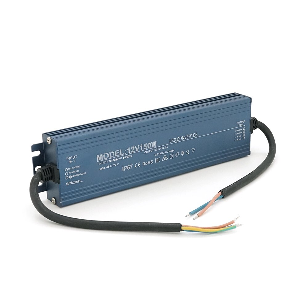 Імпульсний блок живлення герметичний (Led Converter)12V 150W, IP67, 225х25х57 мм, Box від компанії Price Killer - фото 1