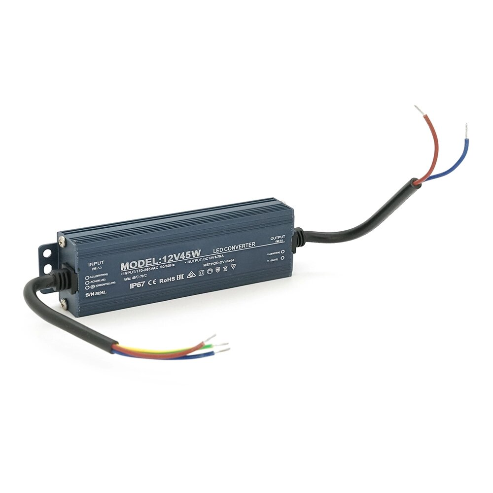 Імпульсний блок живлення герметичний (Led Converter)12V 45W, IP67, 137х21х37 мм, Box від компанії Price Killer - фото 1