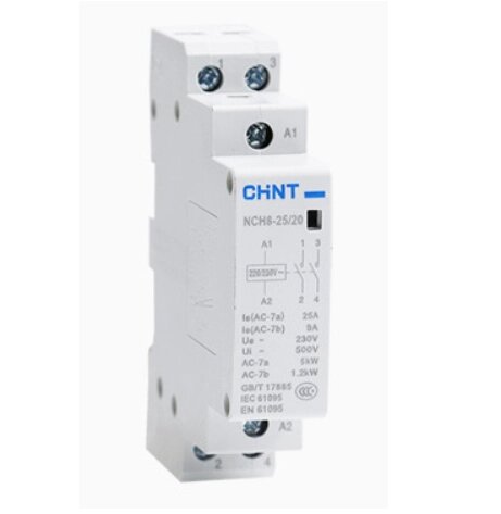 Контактор CHINT NCH8-25/20 220V,25А, 5kW, 2NO, на DIN-рейку, 85*65,5*18мм від компанії Price Killer - фото 1