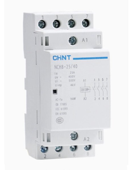 Контактор CHINT NCH8-25/40 220V,25А, 16kW, 4NO, на DIN-рейку, 85*65,5*36мм від компанії Price Killer - фото 1