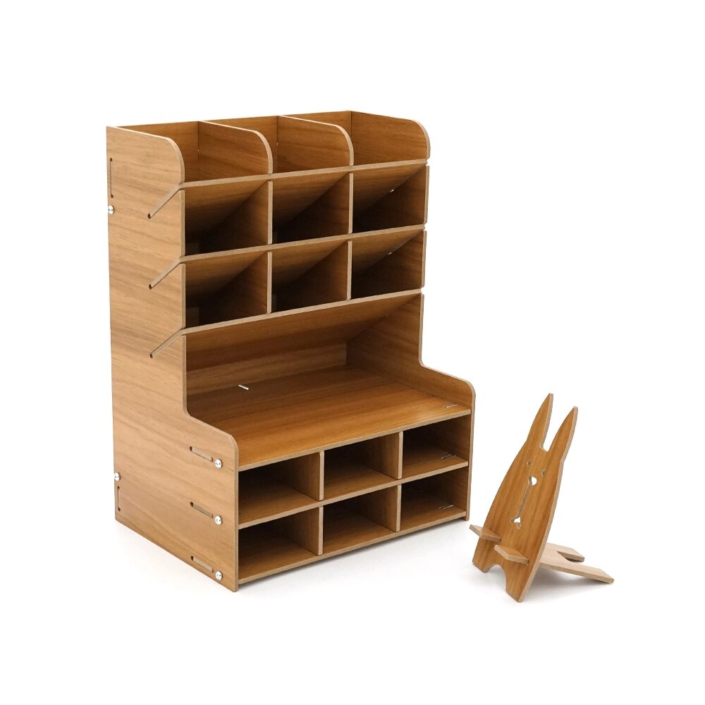 Настільний органайзер для інструментів Aida AD-B15, дерев'яний, 280х210х150мм, OEM від компанії Price Killer - фото 1