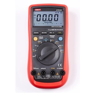Мультиметр UNI-T UT61D+ Вимірювання: V (AC/DC), A (AC/DC), Ω, C, Hz, DUTY, °C/°F, NCV (True RMS). Функції: USB, Data