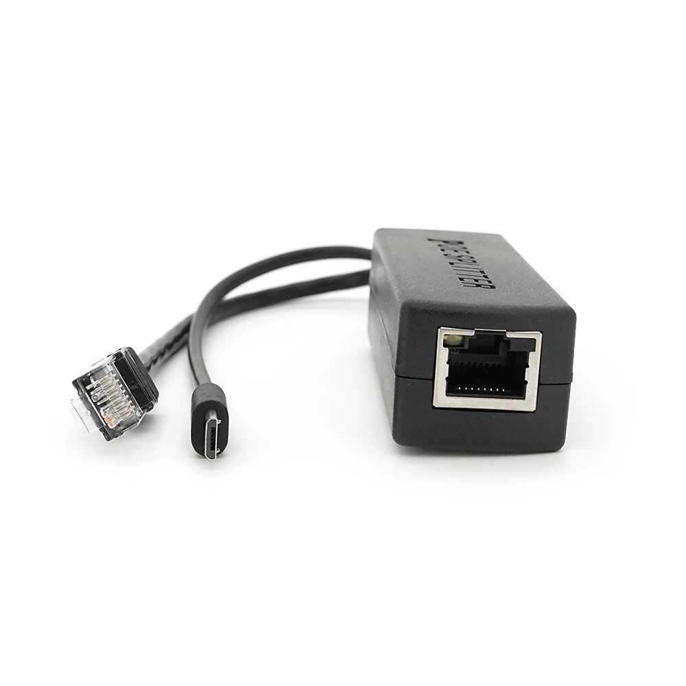 POE спліттер AOT-0524 48V-5V, RJ45, Mini-USB (10/100Мбіт, Вхід-48V/Вихід 5V 2.4А) від компанії Price Killer - фото 1