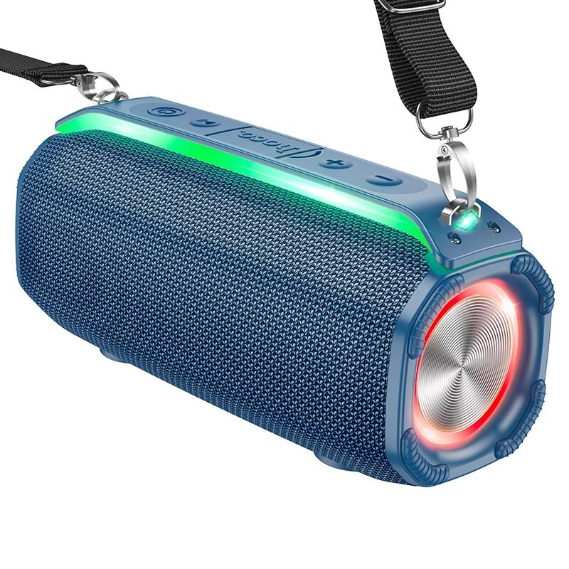 Портативна колонка HOCO HC23 IPX4, BT 5.0, 2x5W, RGB підсвічування, Navy Blue, Box від компанії Price Killer - фото 1