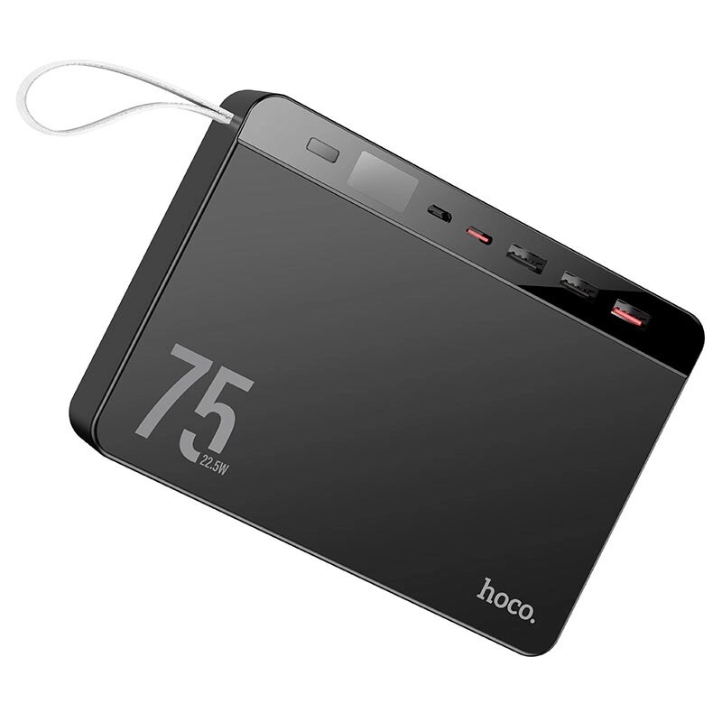 Power Bank HOCO J94 75000mAh, 3USB+Type-C, 22.5W+PD20W, Black, 1.39kg від компанії Price Killer - фото 1