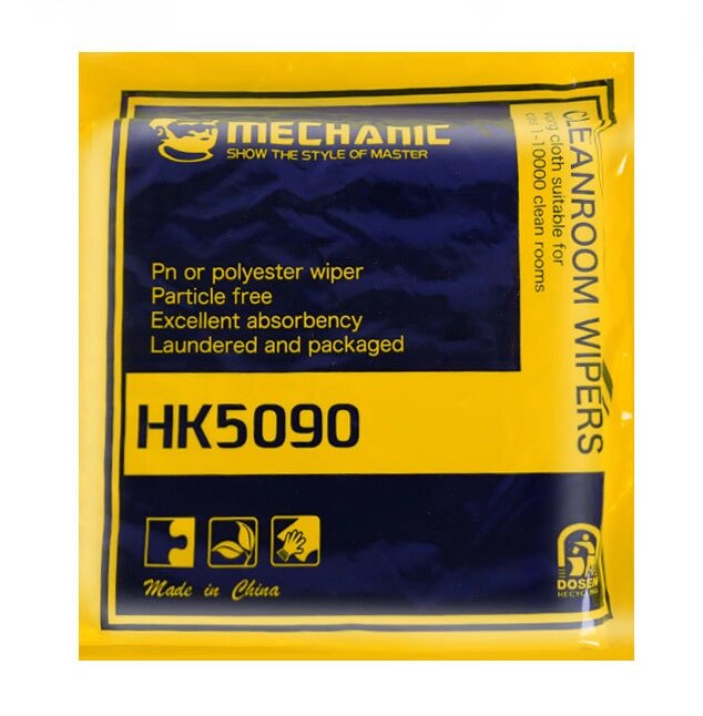 Серветки MECHANIC NK-5090 9 дюймів (21*21 см), мікрофібра антистатична, для електронної техніки, 100 шт від компанії Price Killer - фото 1