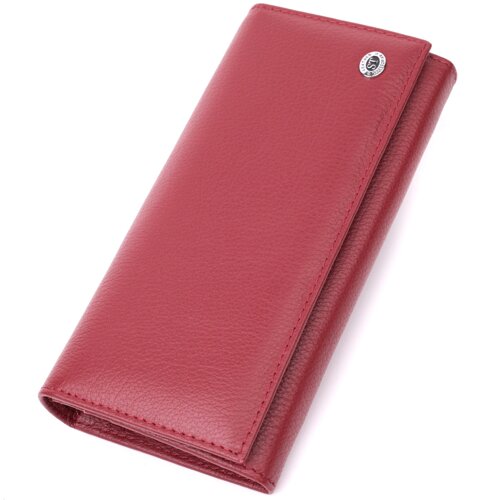 Горизонтальний жіночий гаманець із натуральної шкіри ST Leather 22516 Бордовий