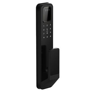 Розумний дверний біометричний замок SEVEN LOCK SL-7769BFF black (врізна частина 6068)