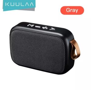 Бездротова Bluetooth-колонка Kuulaa з підтримкою FM-радіо, USB, microSD карт Gray
