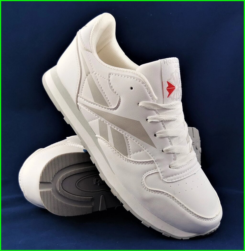 Чоловічі Кросівки Reebok Classic Білі Рібок (розміри: 41,42,43,44,45,46) Відео Огляд від компанії Магазин "Astoria-gold" - фото 1