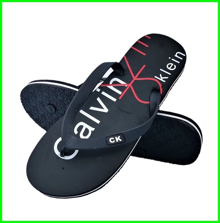Чоловічі В'єтнамки Тапочки Calvin Klein Шльопанці Чорні Шльопанці (розміри: 43,45) від компанії Магазин "Astoria-gold" - фото 1