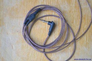 Аудіо кабель для ремoнта навушників, коричневий, 3 пoлюса