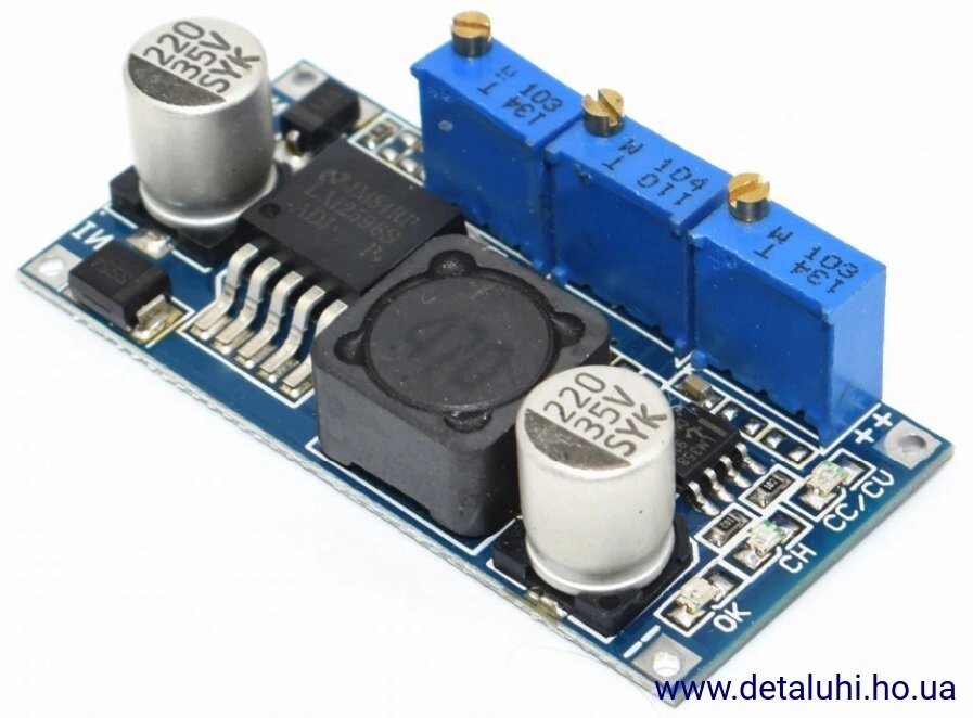 Понижуючий перетворювач напруги DC-DC LM2596S для зарядних пристроїв від компанії Detaluhi - фото 1