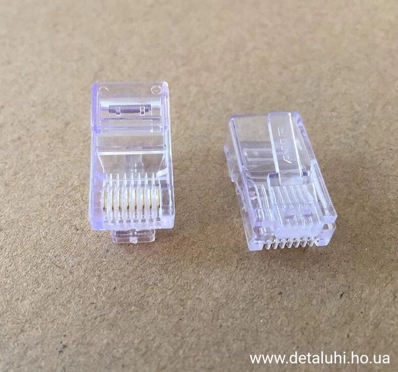 RJ45 Cat5 8P8C 8Pin обжимной, модульний роз'єм мережевого кабелю від компанії Detaluhi - фото 1