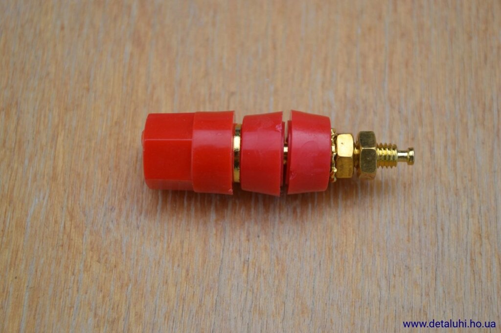 Роз'єм банан 4 мм - червоний від компанії Detaluhi - фото 1