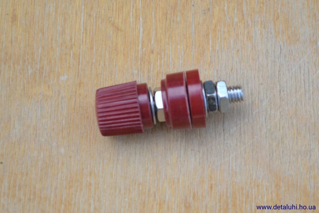 Роз'єм типу банан 6 мм - червоний від компанії Detaluhi - фото 1
