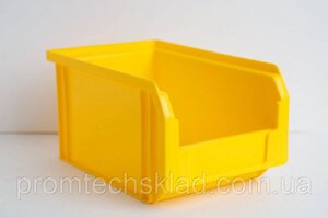 Ящик-контейнер 701 для зберігання деталей жовтий преміум 230х145х125 мм