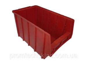 Ящик складський 700 для зберігання метизів червоний 350х210х200 мм.