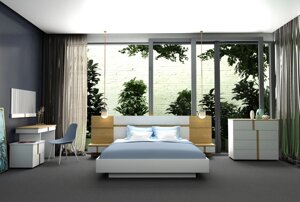 Спальний гарнітур Елара з дерева скандинавський стиль