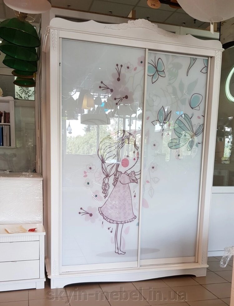 Шафа купе Еліс в дитячу кімнату з дерева, фасади фотодрук від компанії Магазин "Меблі Sky in" - фото 1