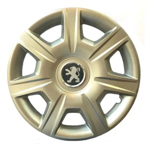 Ковпаки R15 Peugeot срібло - (SJS 327) - комплект ( 4 шт. )